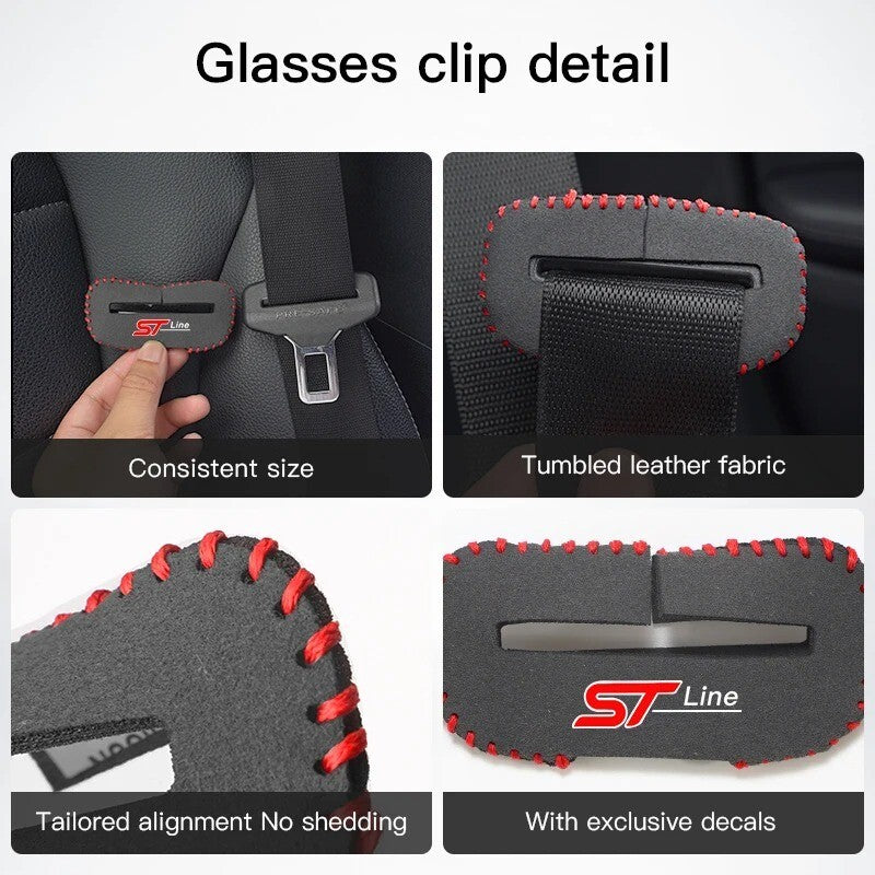 Ford ST Line Seatbelt Buckle Cover For Ford Fiesta Focus Puma Kuga Mondeo