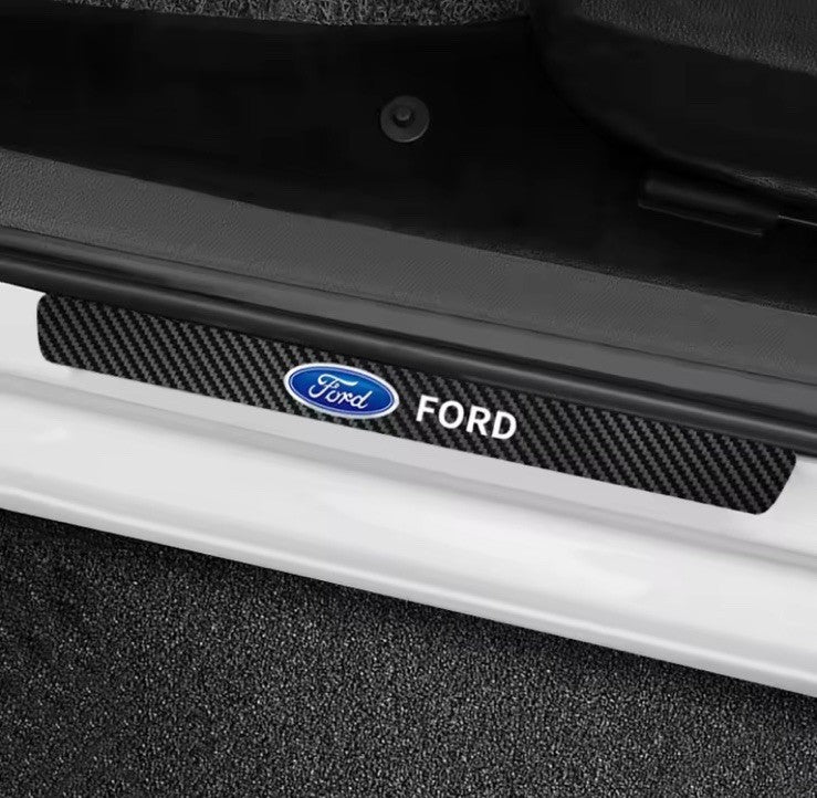 12Pcs Car Door Handle Protector And Door Sill For Ford